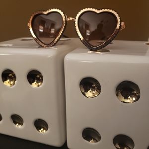 Rose Gold Black Sunglasses